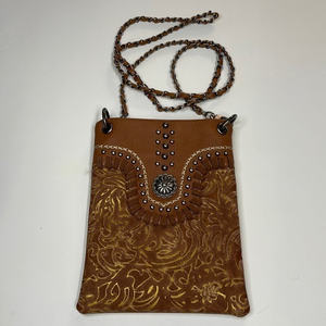 American Bling Crossbody bag with snap‎ closure and two zipper pockets